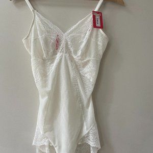 Spanx Clean White Bodysuit Lace NWT XL